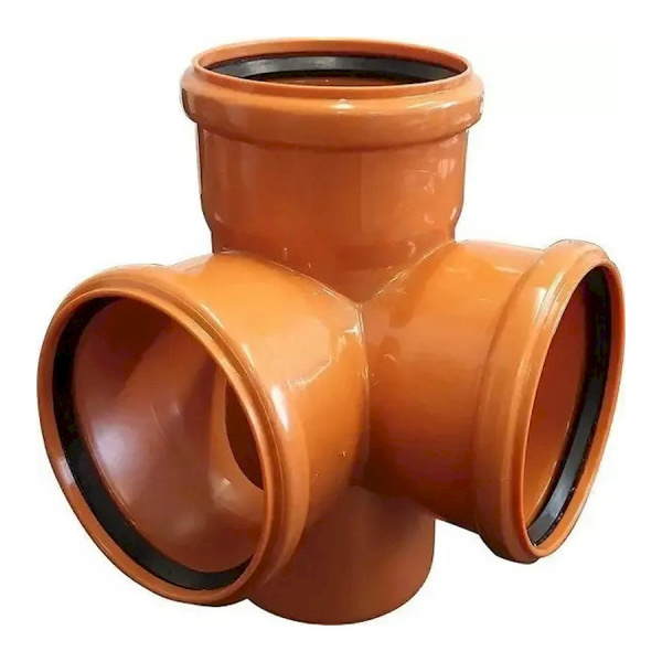 Крестовина 2х плоскостная 100/100/87/100мм. прямая /PP (наруж.)