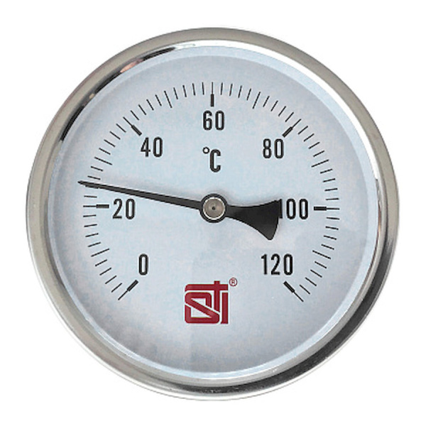 Термометр аксиальный D63 120°C DN15 STI (гильза 75мм)