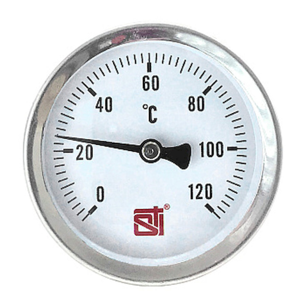 Термометр с накладной пружинной D63 120°C STI (30-65мм)