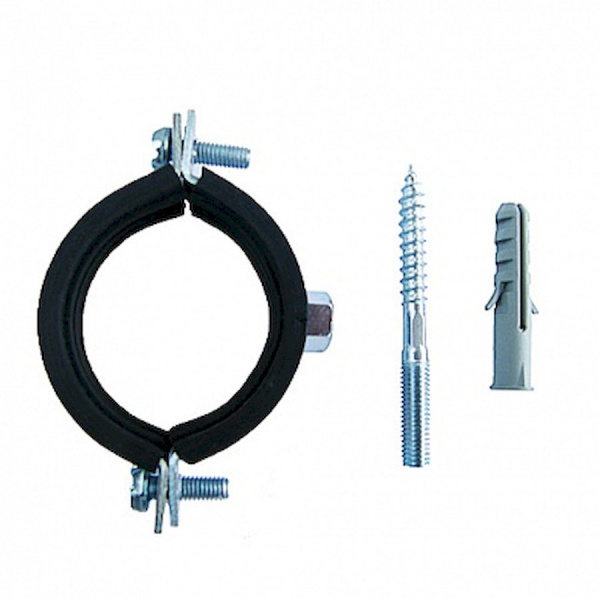 Хомут метал д.90 / 87-91 (3") М10, в компл. шпилька, дюбель